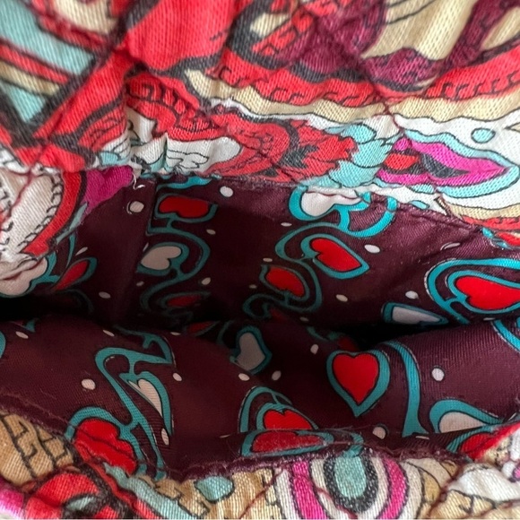 VERA BRADLEY Regal Paisley Convertible Carson Crossbody Floral Red Blue Quilted - Picture 10 of 15